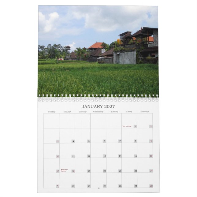 Calendrier de Bali 2012 (Jan 2027)