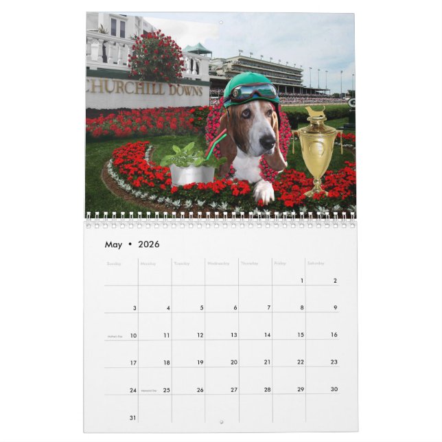 Calendrier de Basset Hound (Mai 2026)