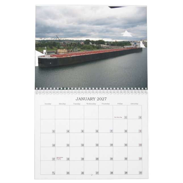 Calendrier de bateaux de Great Lakes (Jan 2027)