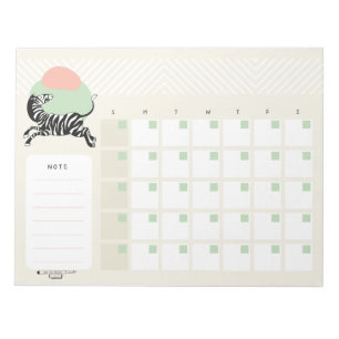 Calendrier de bureau bloc-notes Zèbre