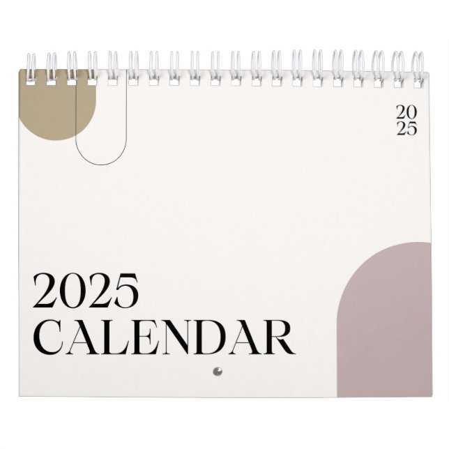 Calendrier de bureau Pastel Minimalist 2025 (Protection)