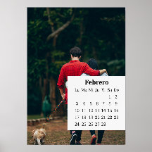 Calendrier de chevalet superposé février 2025