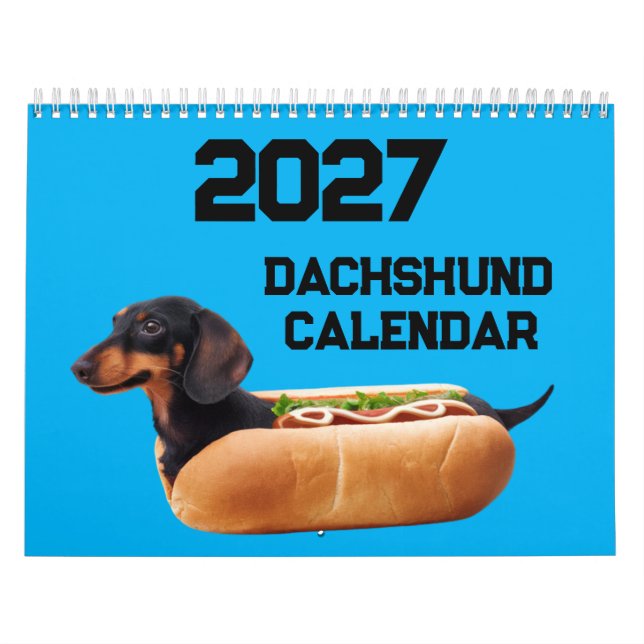 Calendrier de chien saucisson 2027 (Protection)