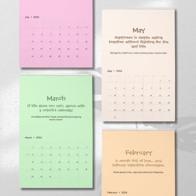 Calendrier de citations joyeuses 2026 (Créateur téléchargé)