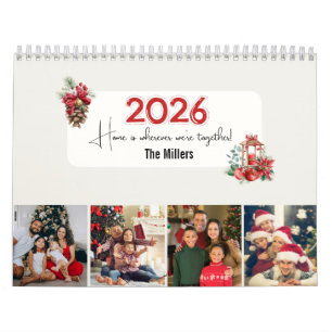 Calendrier de collage photo de famille 2026, cadea