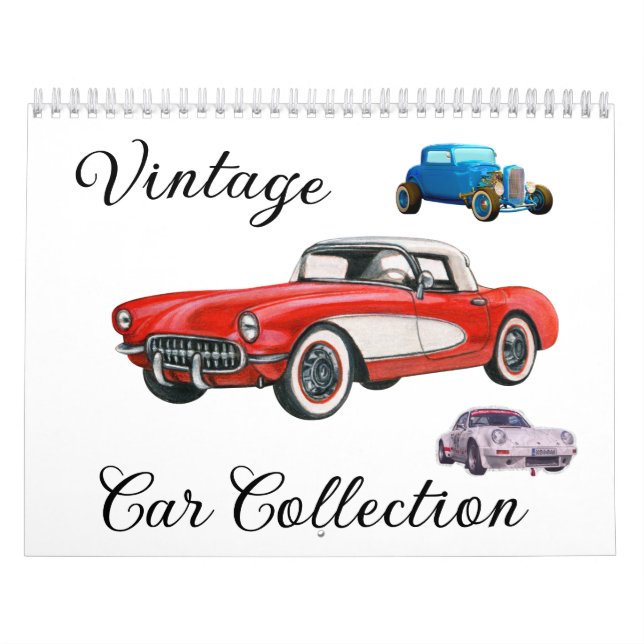 Calendrier de collection de voitures Vintage (Protection)