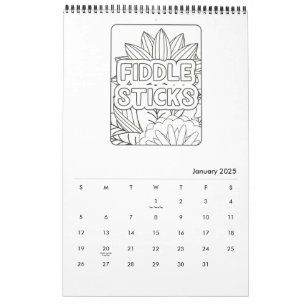 Calendrier de coloriage de citations inspirantes