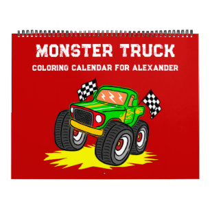 Calendrier de coloriage de Monster Truck