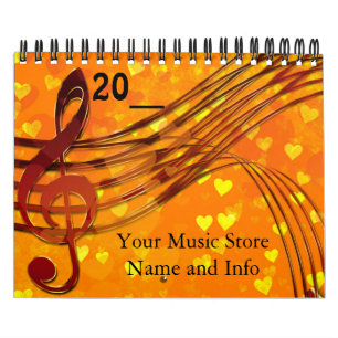 Calendrier de compagnie de Music Store