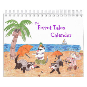 Calendrier de contes de furet : Furets illustrés