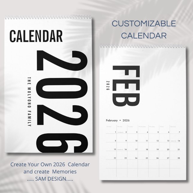 Calendrier de design de luxe simple (Créateur téléchargé)