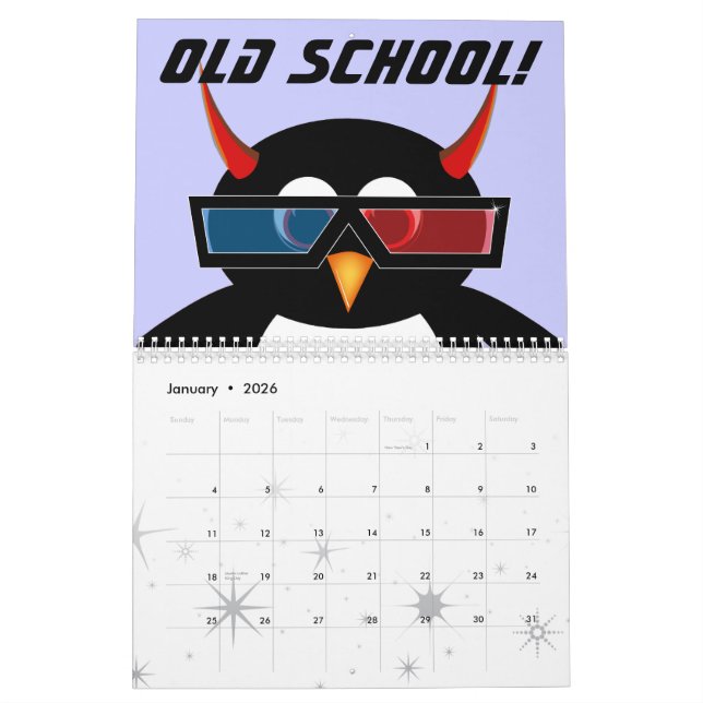 CALENDRIER DE Dessin Dessin EVIL PENGUIN™ 2012 (Jan 2026)