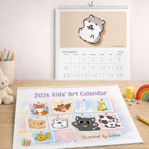 Calendrier de dessins d'enfants 2026, Animaux mign
