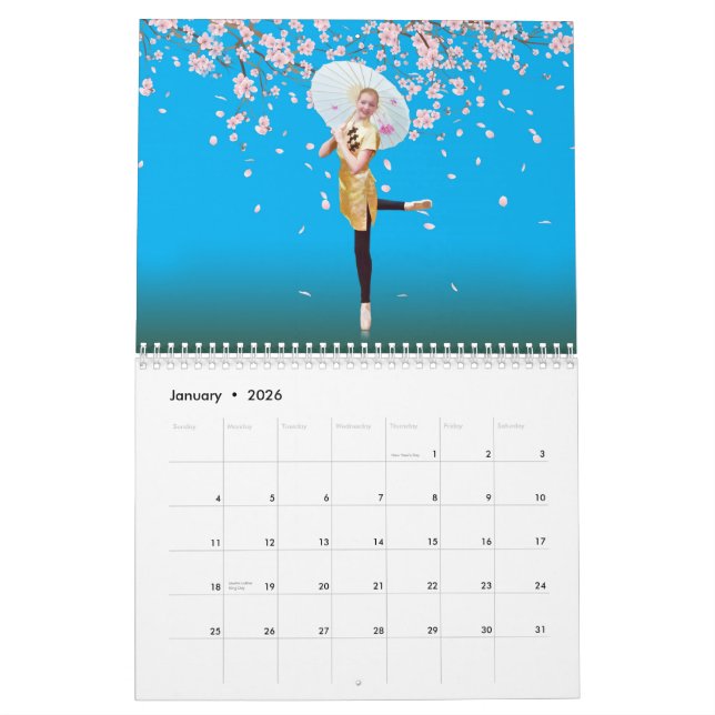 Calendrier de douze mois du ballet 2015 (Jan 2026)