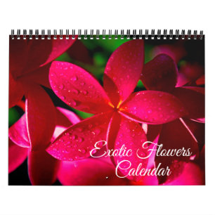 Calendrier de fleurs exotiques