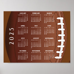 Calendrier de football 2025 Poster