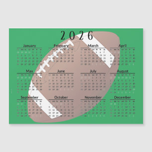 Calendrier de Football 2026 Carte Magnétique