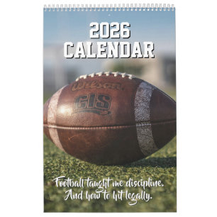 Calendrier de football 2026 Joueur drôle Motivatio