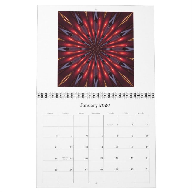 Calendrier de fractale et d'art numérique 2011 (Jan 2026)