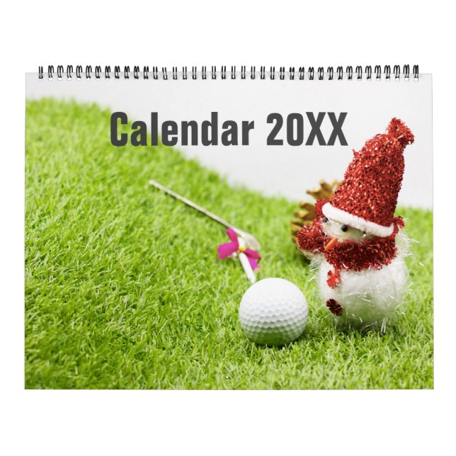 Calendrier de golf avec balle de golf Noël Nouvel  (Protection)