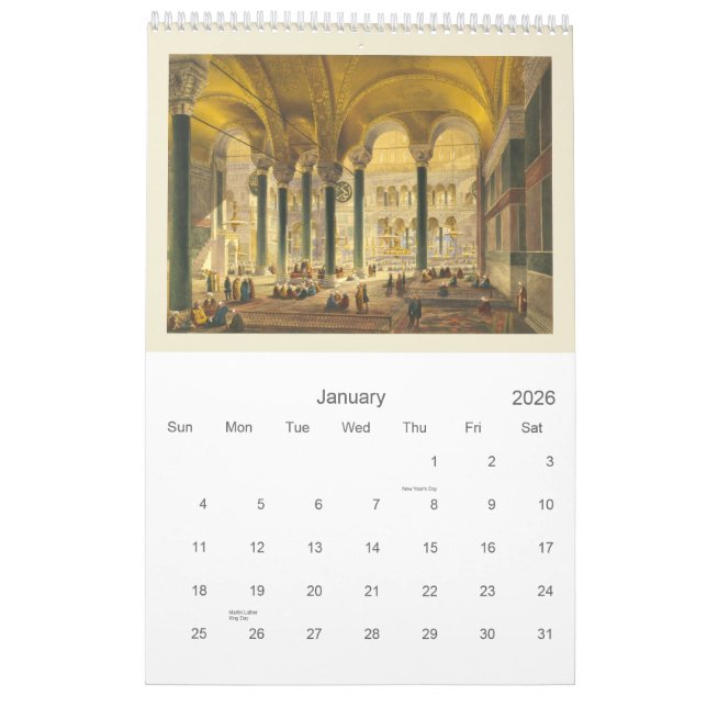 Calendrier de Hagia Sophia (Jan 2026)