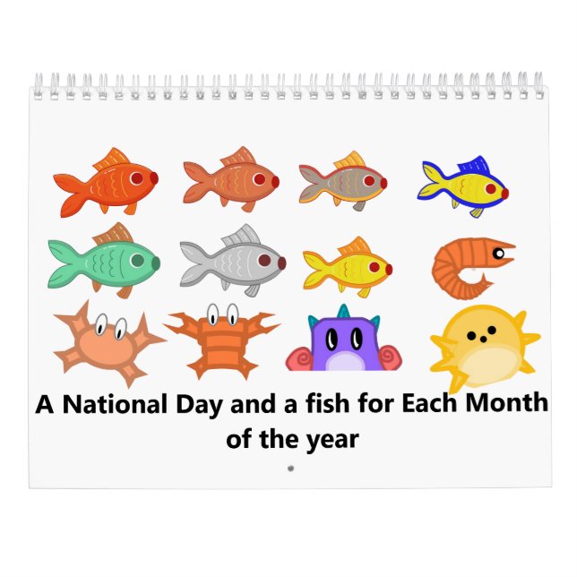 Calendrier de jeu de poisson (Dos)