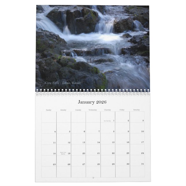 Calendrier de Kauai 2011 (Jan 2026)