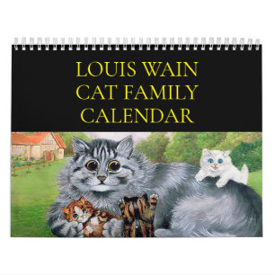 Calendrier de la famille de chats de Louis Wain 