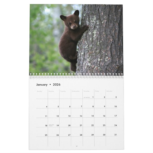 Calendrier de la faune de l'Alaska (Jan 2026)