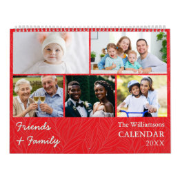 Calendrier de la Galerie de photos rouge Famille e