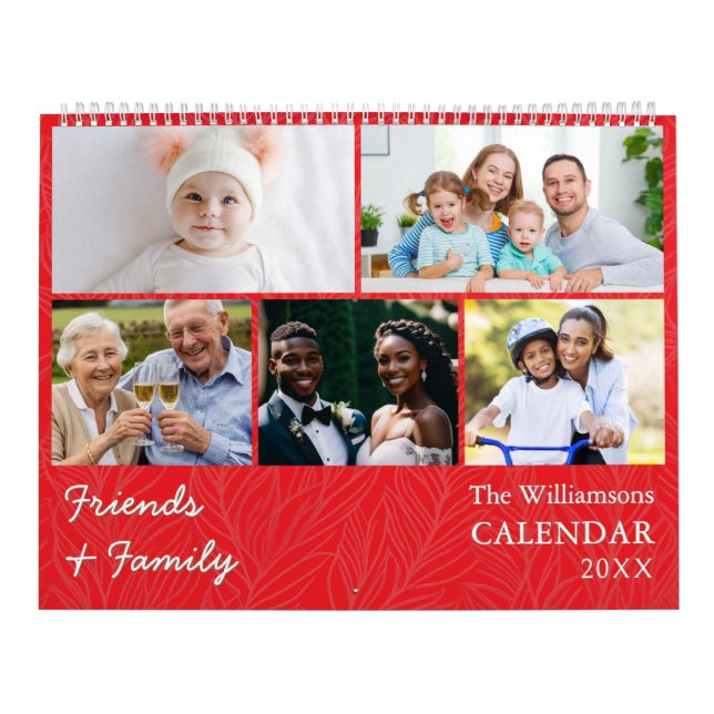 Calendrier de la Galerie de photos rouge Famille e (Protection)
