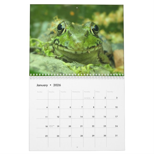 Calendrier de la grenouille (Jan 2026)