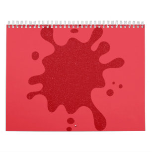 Calendrier de la paroi de l'éclaboussure tomate-ro