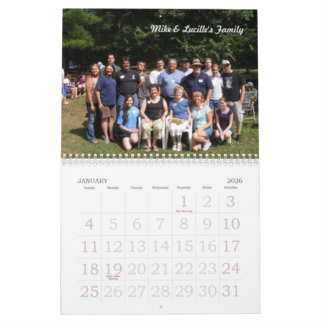 Calendrier de la Réunion de famille de Brousseau (Jan 2026)