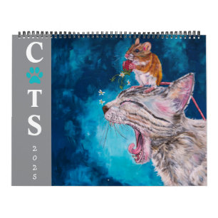 Calendrier de la série d'artistes de chats 2025 de