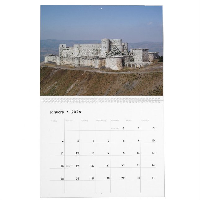 Calendrier de la Syrie et de la Turquie - 24 mois (Jan 2026)