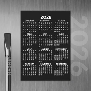 Calendrier de l'année complète Carte magnétique no