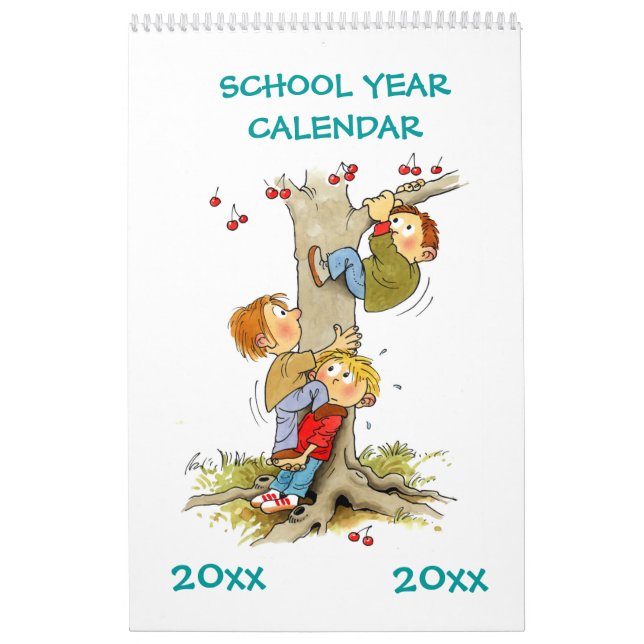 Calendrier de l'année scolaire éco-simple page (Protection)