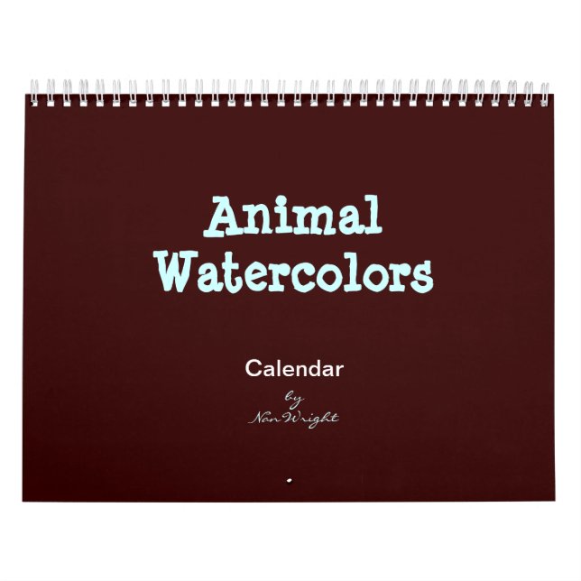 Calendrier de l'aquarelle animale (Protection)