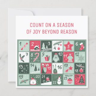 Calendrier de l'Avent Carte de Noël