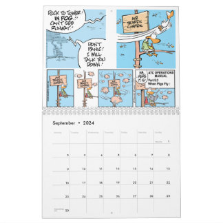 Calendrier de l'aviation de dessin pilote