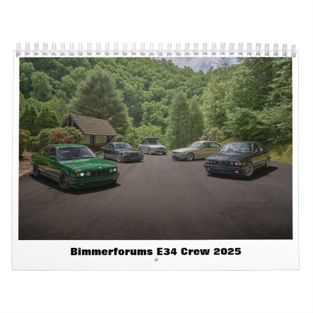 Calendrier de l'équipage Bimmerforums E34 2025  (Protection)