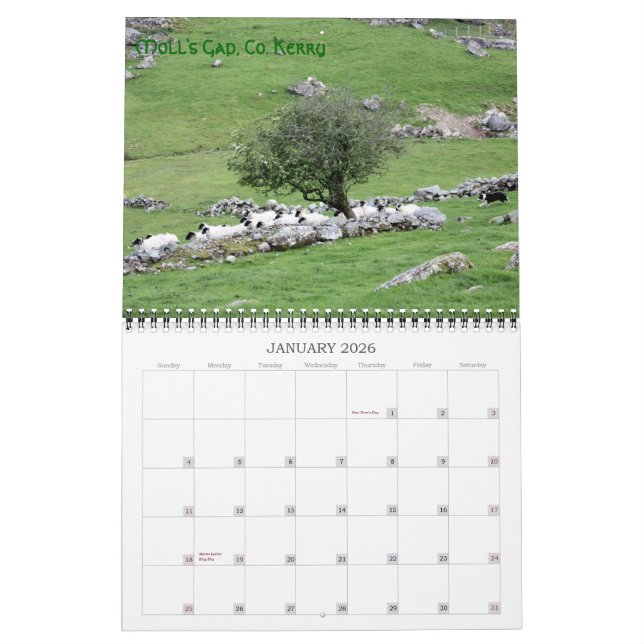 Calendrier de l'Irlande 2012 (Jan 2026)