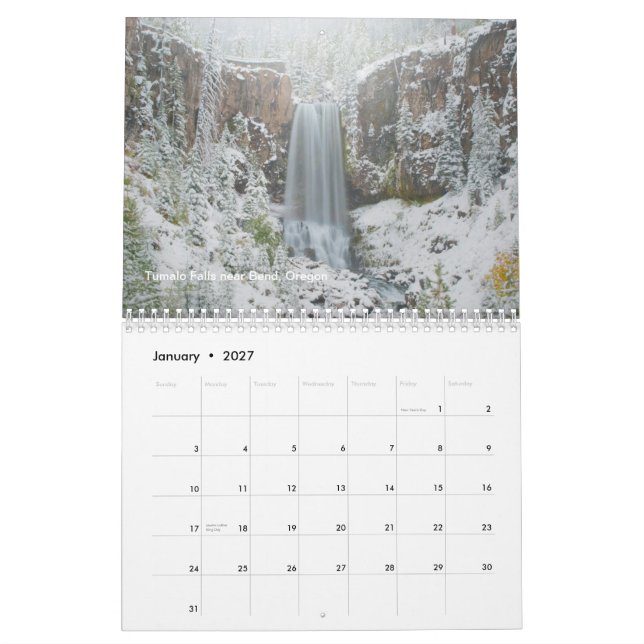 Calendrier de l'Orégon 2013 (Jan 2027)
