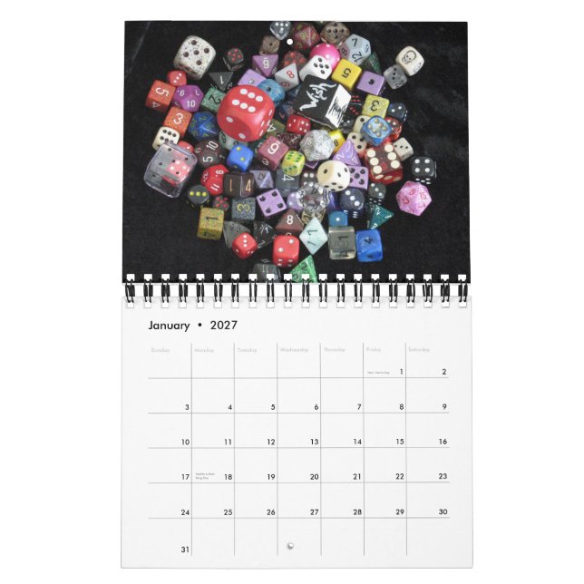 Calendrier de matrices (Jan 2027)
