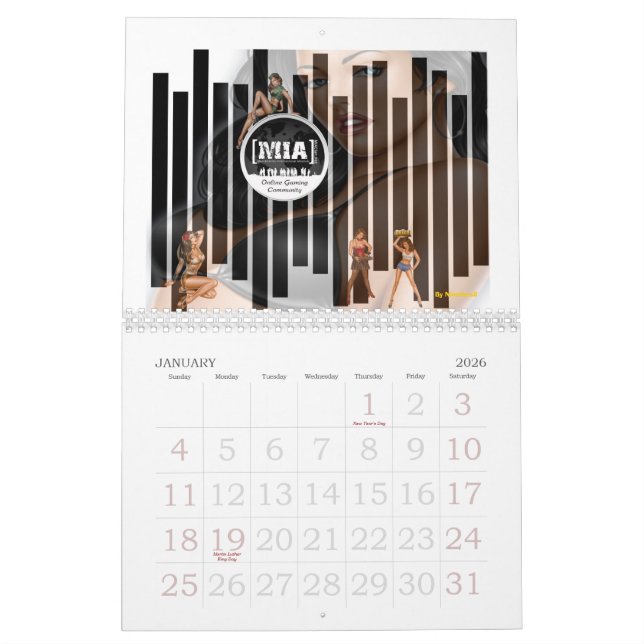 Calendrier de MIA 2009 (Jan 2026)