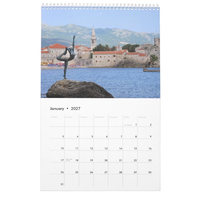 Calendrier de Monténégro 2012 (Jan 2027)