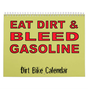 Calendrier de motocross de vélo de saleté.