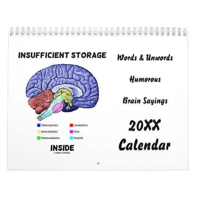 Calendrier de mots et d'énonciations 20XX d'humour (Protection)