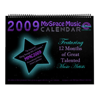 CALENDRIER de MUSIQUE de MMC 2009 MYSPACE - avant